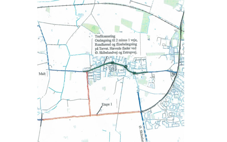 Forslag til omfartslinje i Askov
